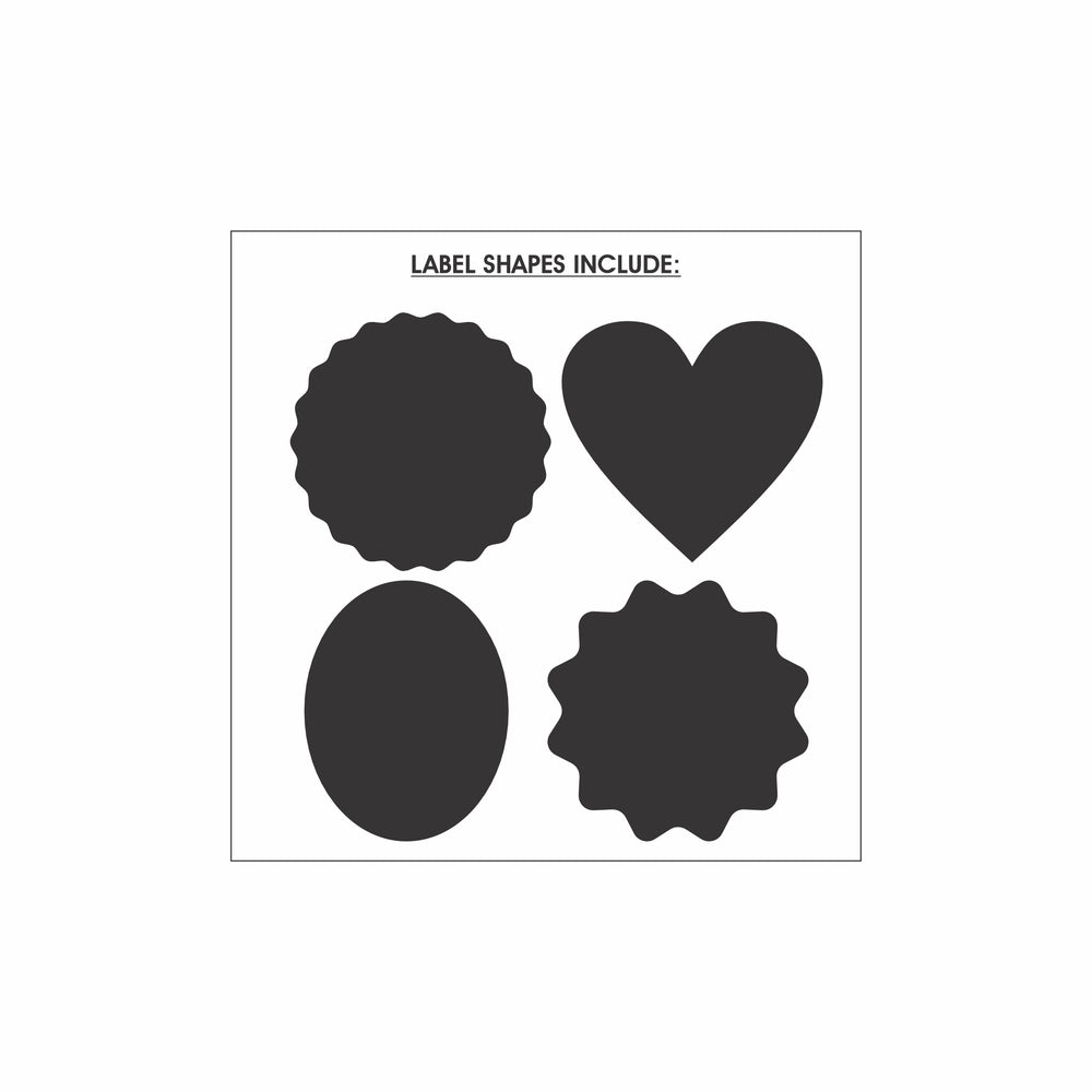 Regent Write on Chalkboard Lable Set 22pcs with 1 liquid Chalk Pen 10151