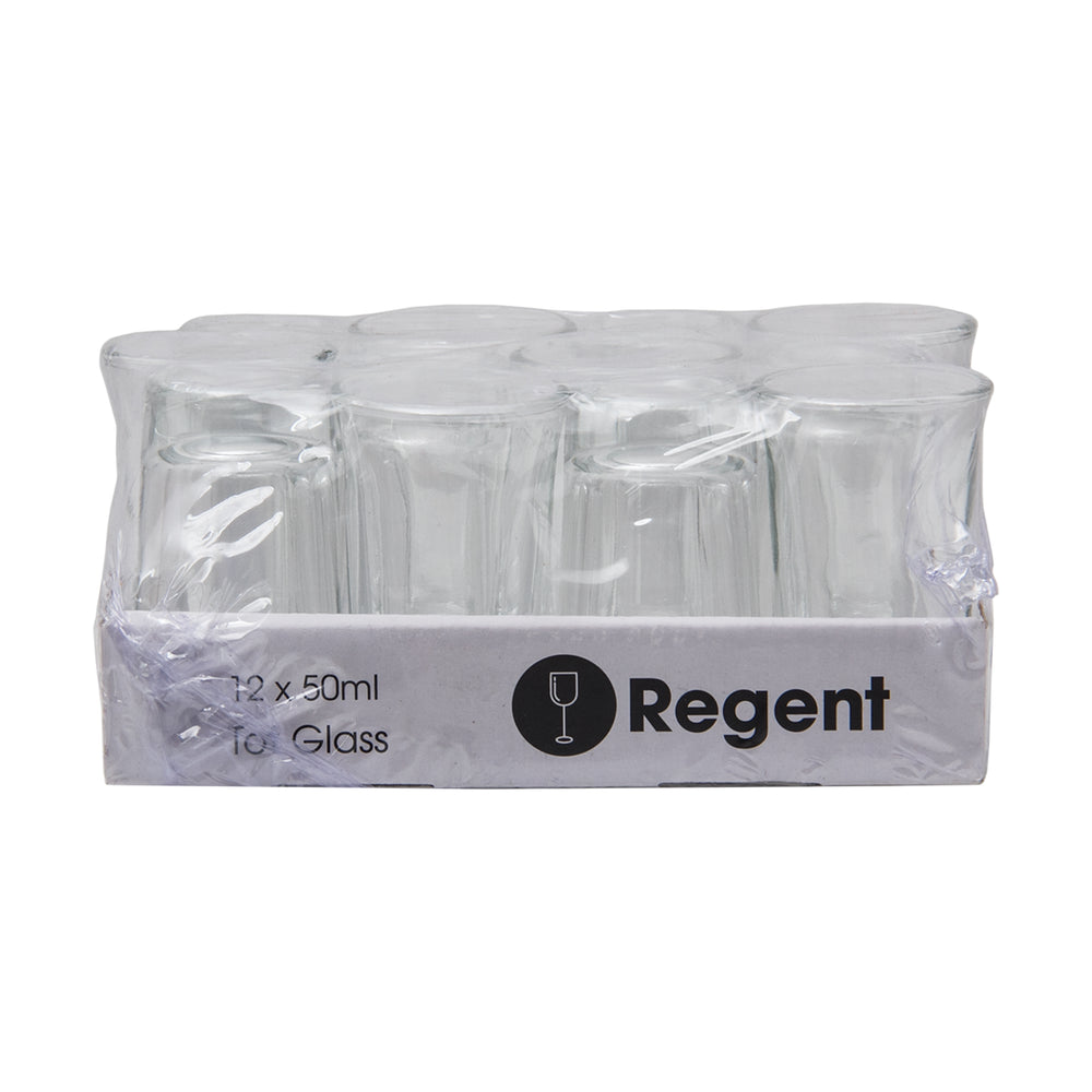 Regent Tall Shot Glass 50ml Tot measure 12pack 10250