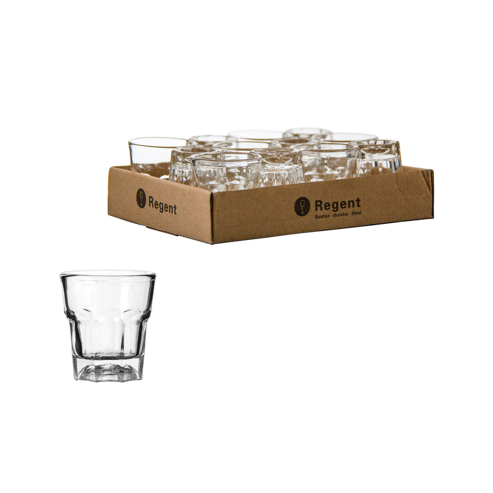 Regent Boston Shot Glass Tot Measure 12pack 25ml