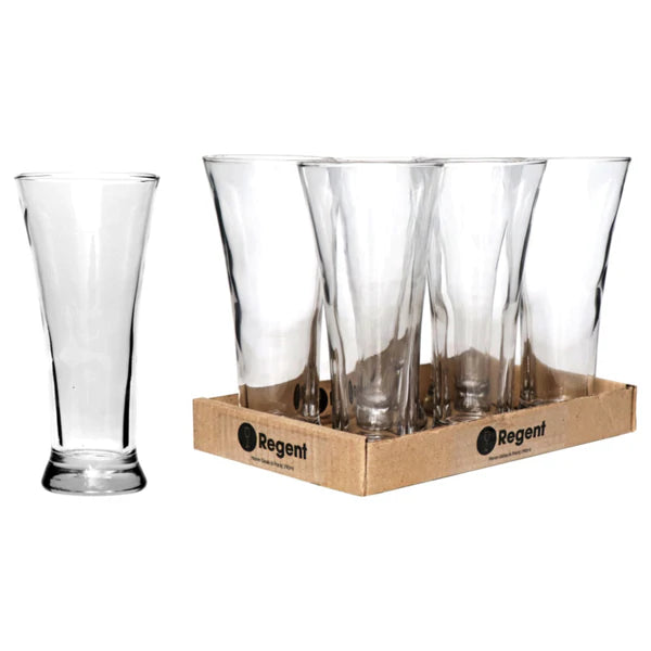 Regent Tall Pilsner Glass Tumbler 345ml Flared 6pack 12494