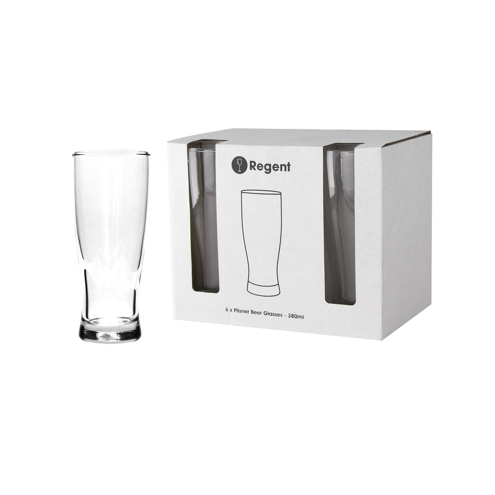 Regent Tall Pilsner Glass Tumbler 380ml 6pack 12498
