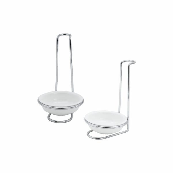 Regent Kitchen Spoon Rest with Ceramic Bowl and Chrome Stand 14015