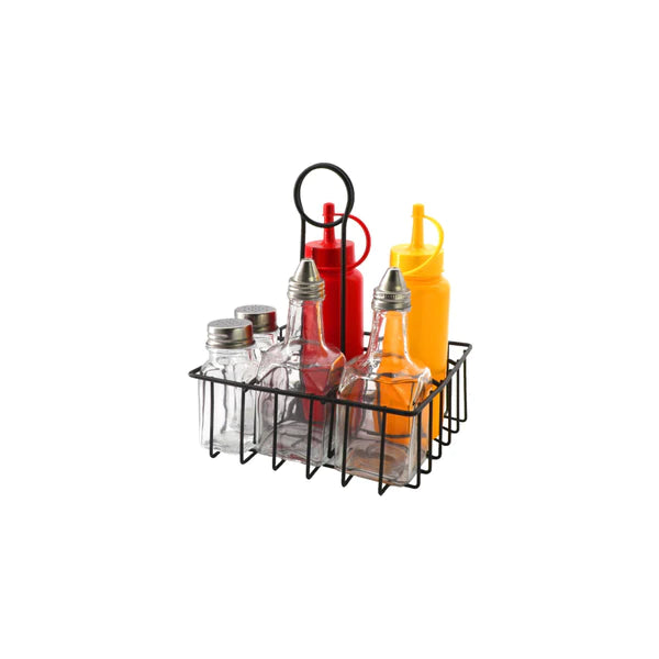 Regent Table Condiment Holder with Bottle 7 Pack Set 14036