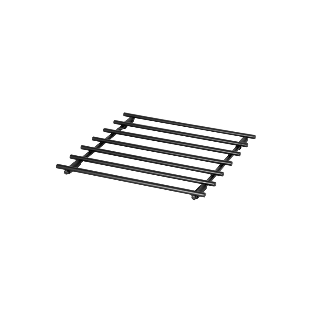 Regent Kitchen Trivet Pot Holder 200x200x15mm Square Powder Coated Black 14047