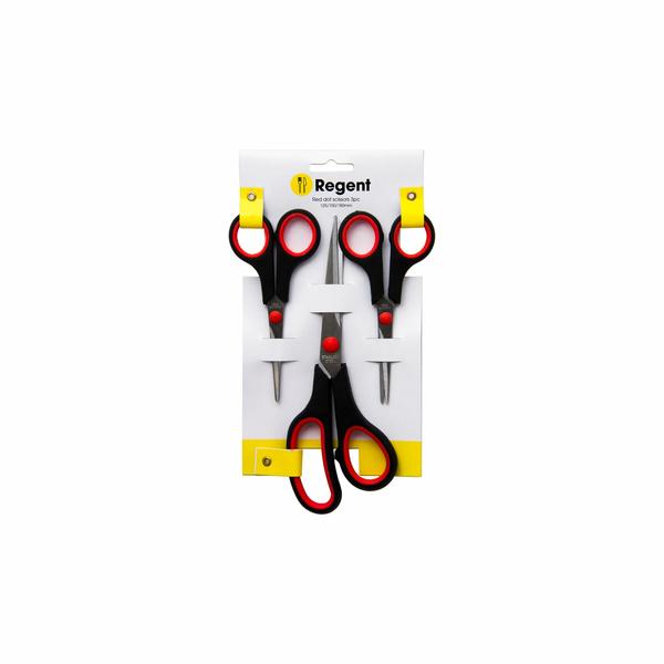 Regent Red Dot Kitchen Scissors 140x140x215mm 3pc Set 14548