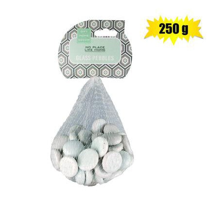 Glass Pebbles 250g White
