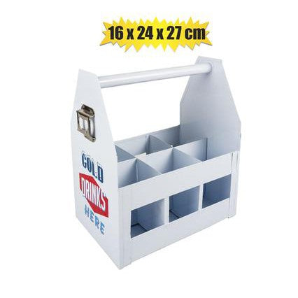 Drinks Holder 6-Division with Opener 27x24x16cm