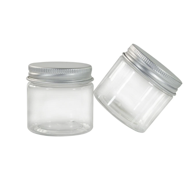 PET Plastic Jar with Aluminium Screw on Lid