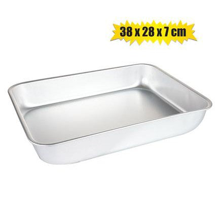 Bakeware Tray Pan Sheet Aluminium Rectangle 38x28x7cm