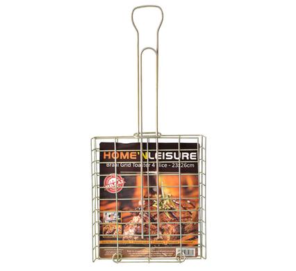 Home n Leisure Braai Metal Toaster Grid 4 Slice 23x26cm