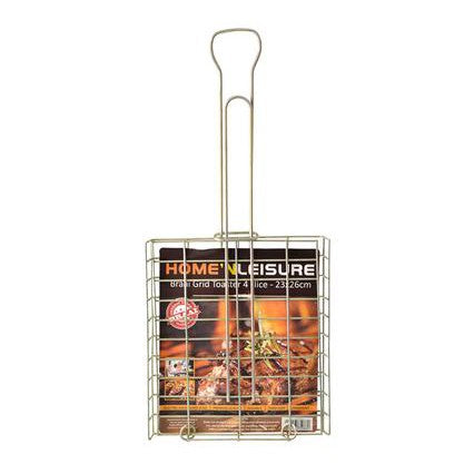 Home n Leisure Braai Metal Toaster Grid 4 Slice 23x26cm