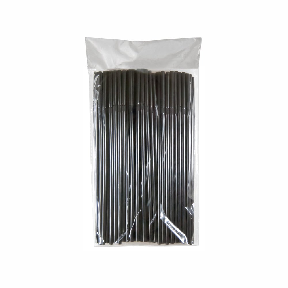 Bar Butler Plastic Bendy Straws 5mm Black 100pack 28170