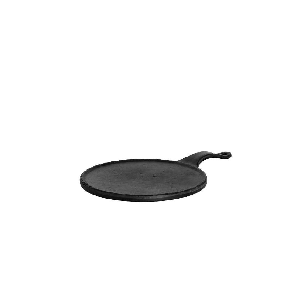 Regent Melamine Paddle Serving Board Round Black 28514
