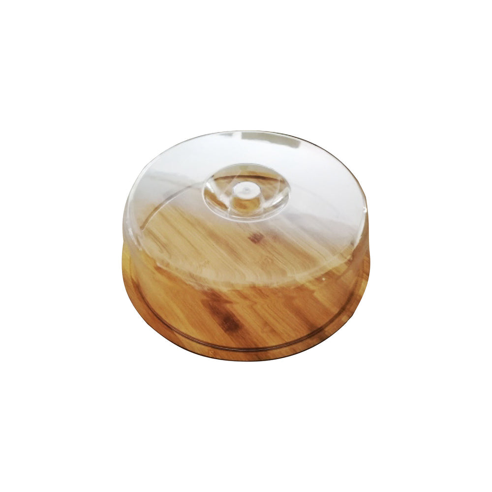 Regent Patisserie Cake Dome Cover 280x95mm with Bamboo Cutting Serving Board Reverseble