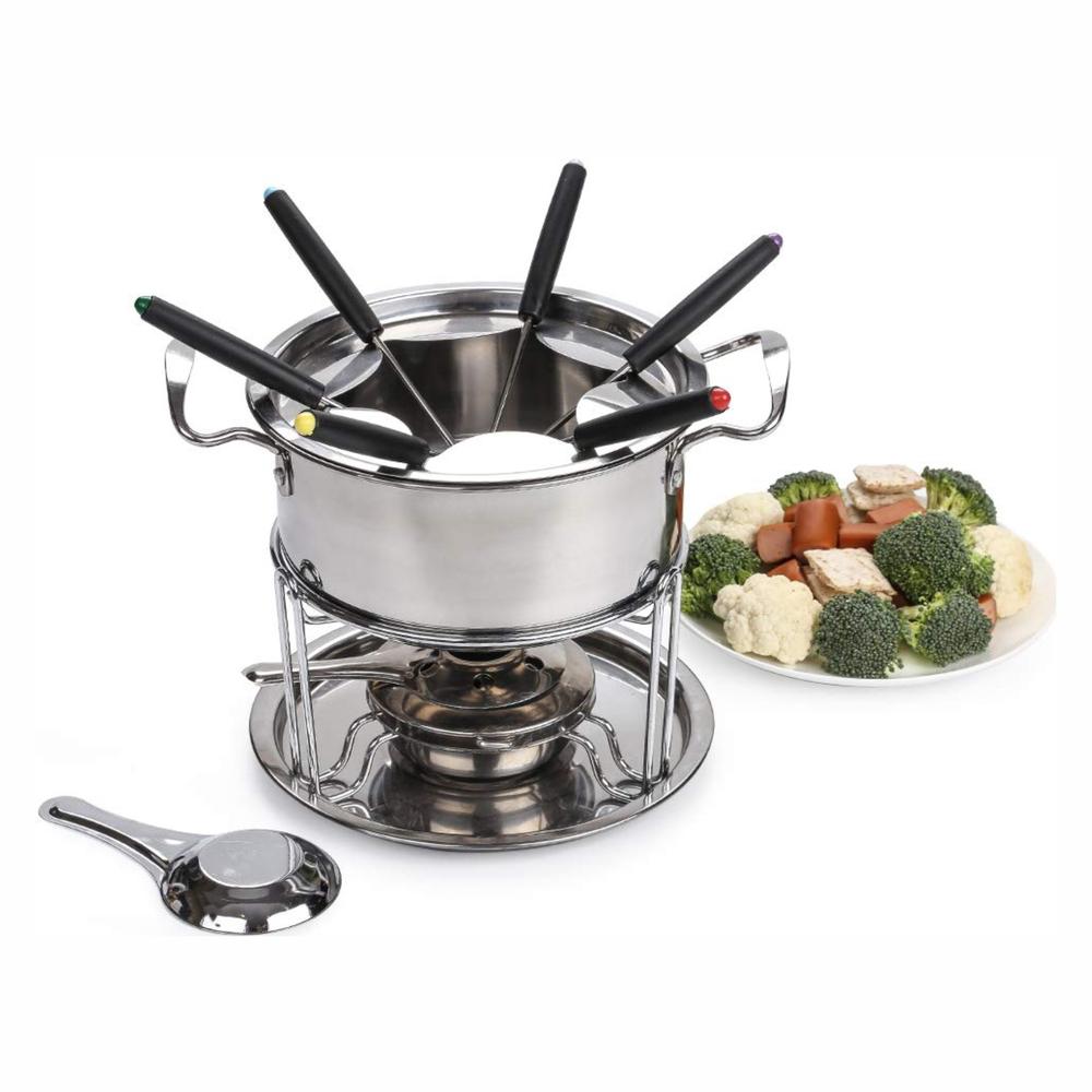 Regent Cookware Fondue Set with Burner and 6 fork 31530