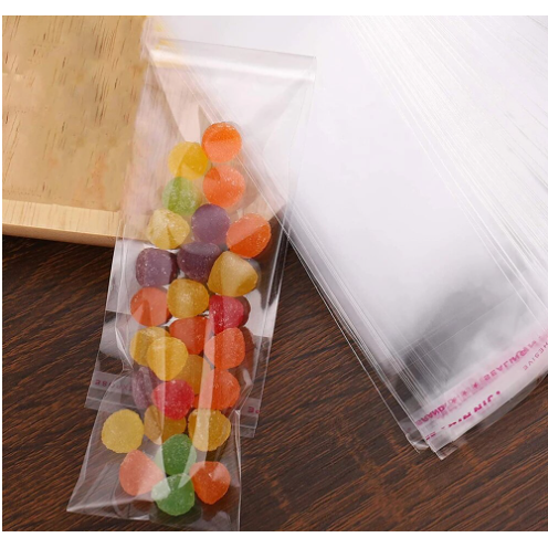 Polyprop Cellophane Selfseal Long Jewellery Gift Bag 8x55+4cm 30mic Punch Hanging Hole 100pack