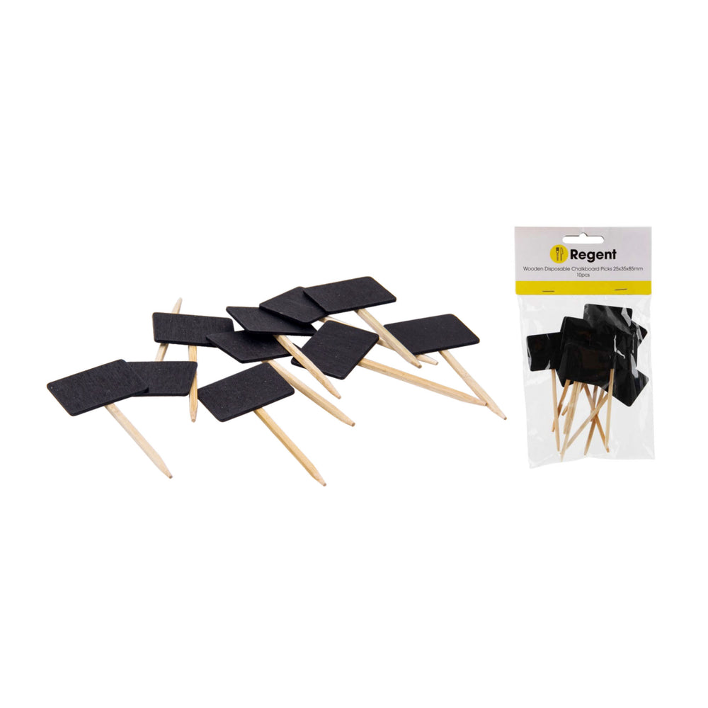 Regent Chalkboard Pick Wooden Markers 85x25x35mm 10pack 35129