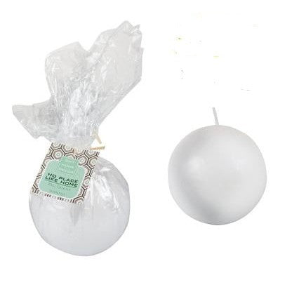 Scented Ball Candle White 8cm