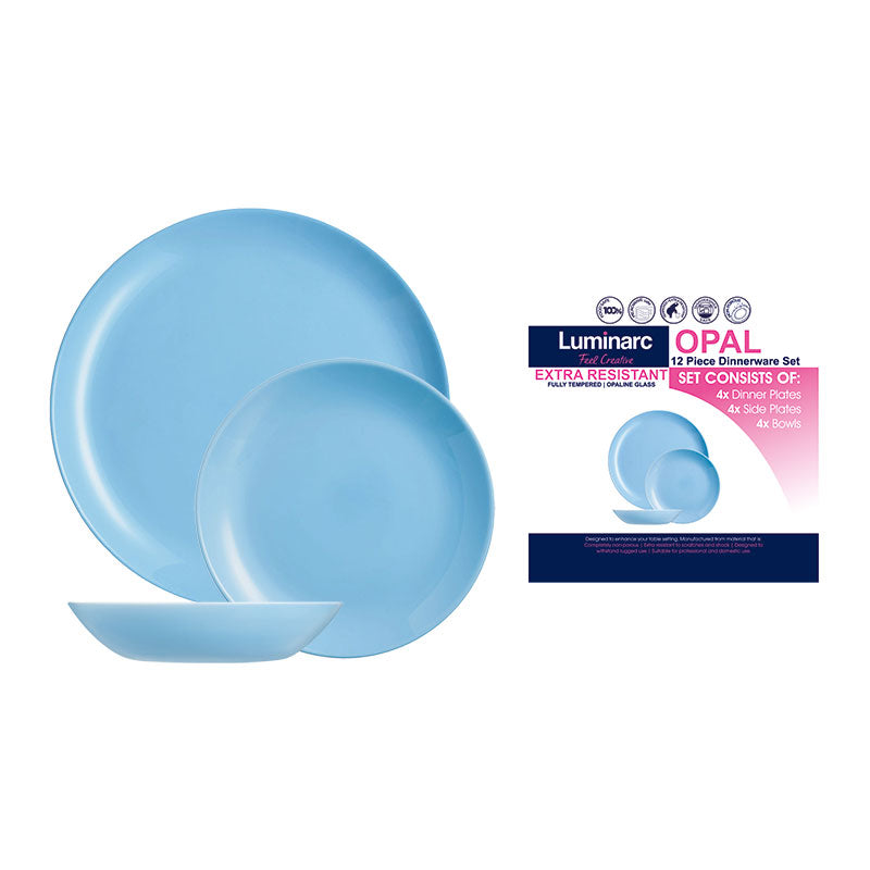 Luminarc Opal Blue Dinner Set 12pc 39912