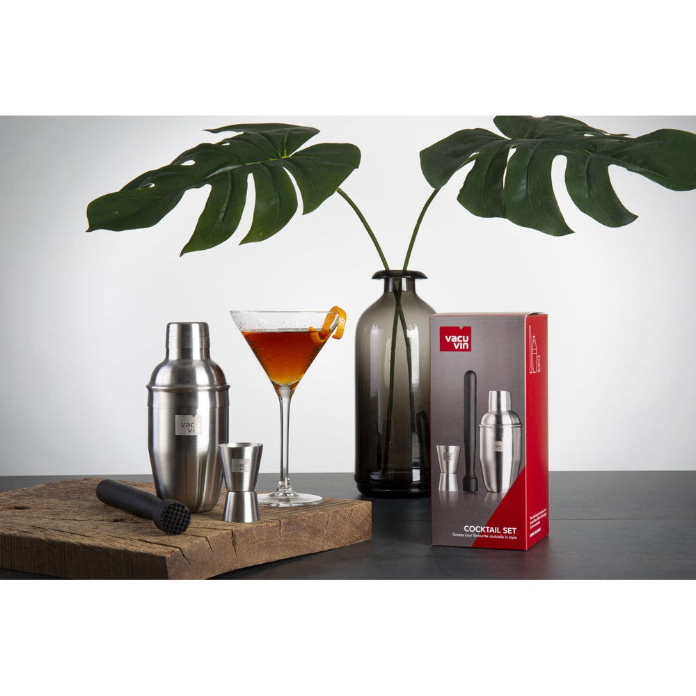 Vacu Vin Basic Cocktail Shaker 3pc Set 40220