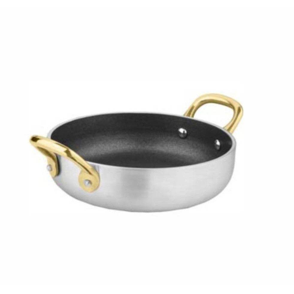 Regent Cookware Serving Bowl 400ml Non Stick Aluminium Brass Handles 41628