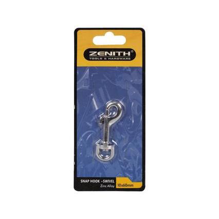 Zenith Snap Hook with Swivel CP 10x60mm