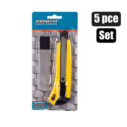 Multifunctional Utility Retractable Knife 20mm Snapoff with 5pc Metal Blades
