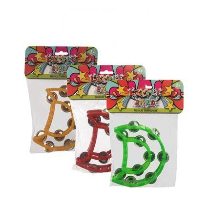 Musical Percussion Tambourine Plastic 15x12cm