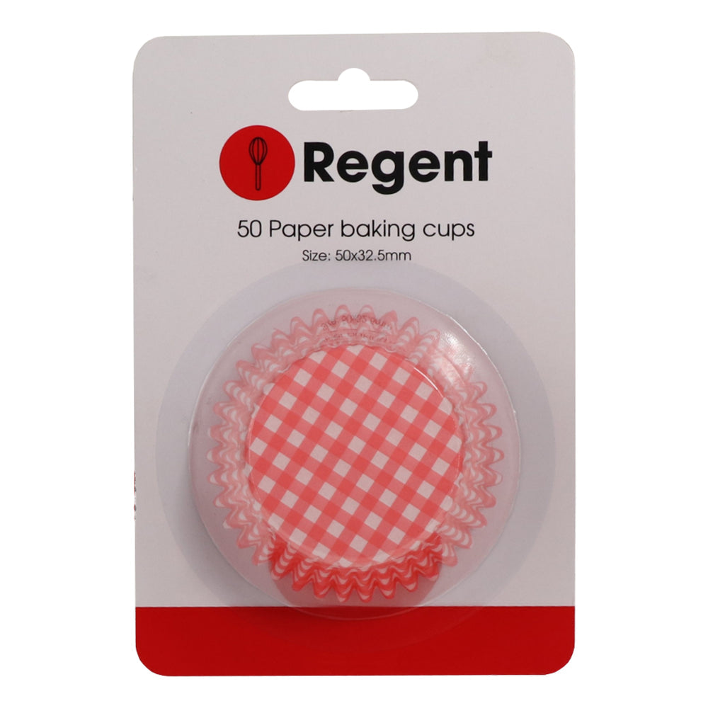 Regent Cake Cups Pink And White Check 50Pcs 71513
