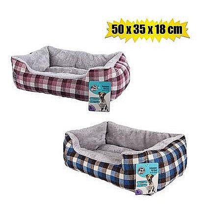 Pet Fur Bed Rectangle 50x35x18cm 1pc