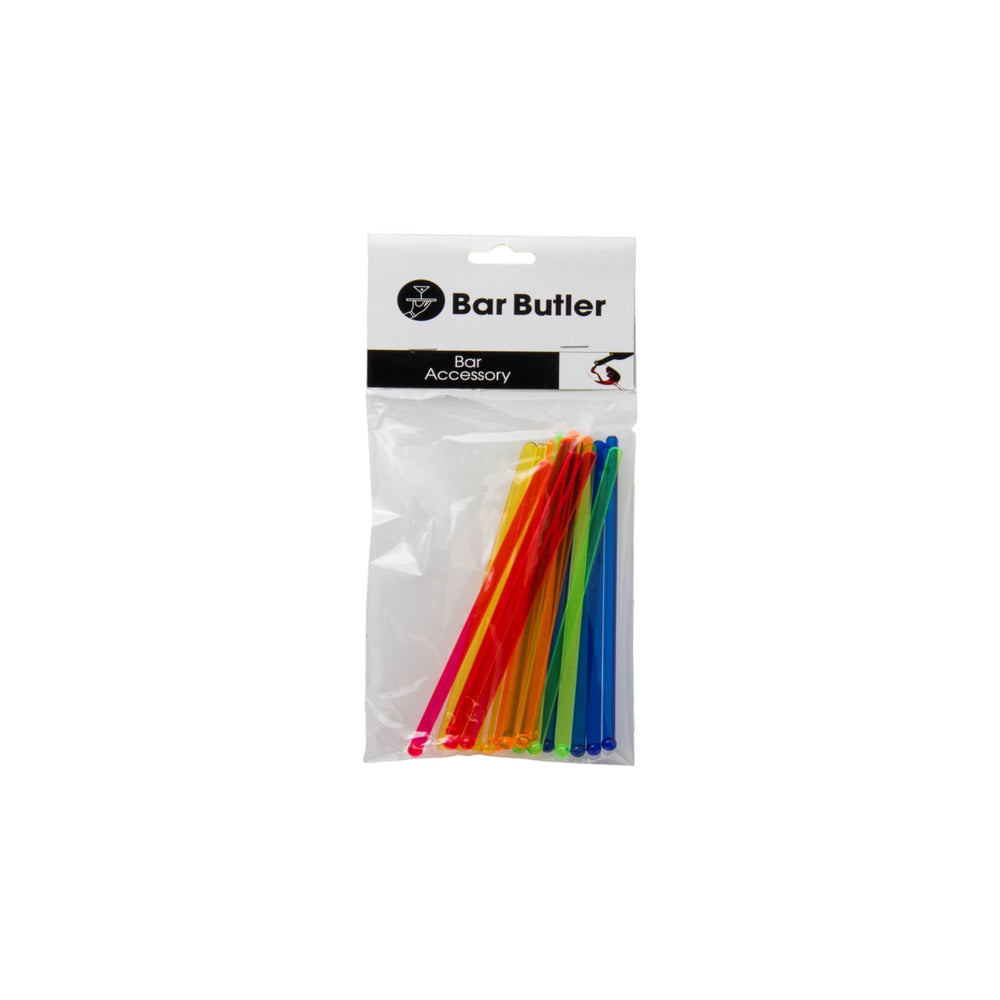 Bar Butler Cocktail Stirrers Sticks Coloured 165x5mm 20pack 73179