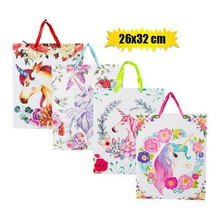 Gift Paper Bag Large Unicorn 26x32cm