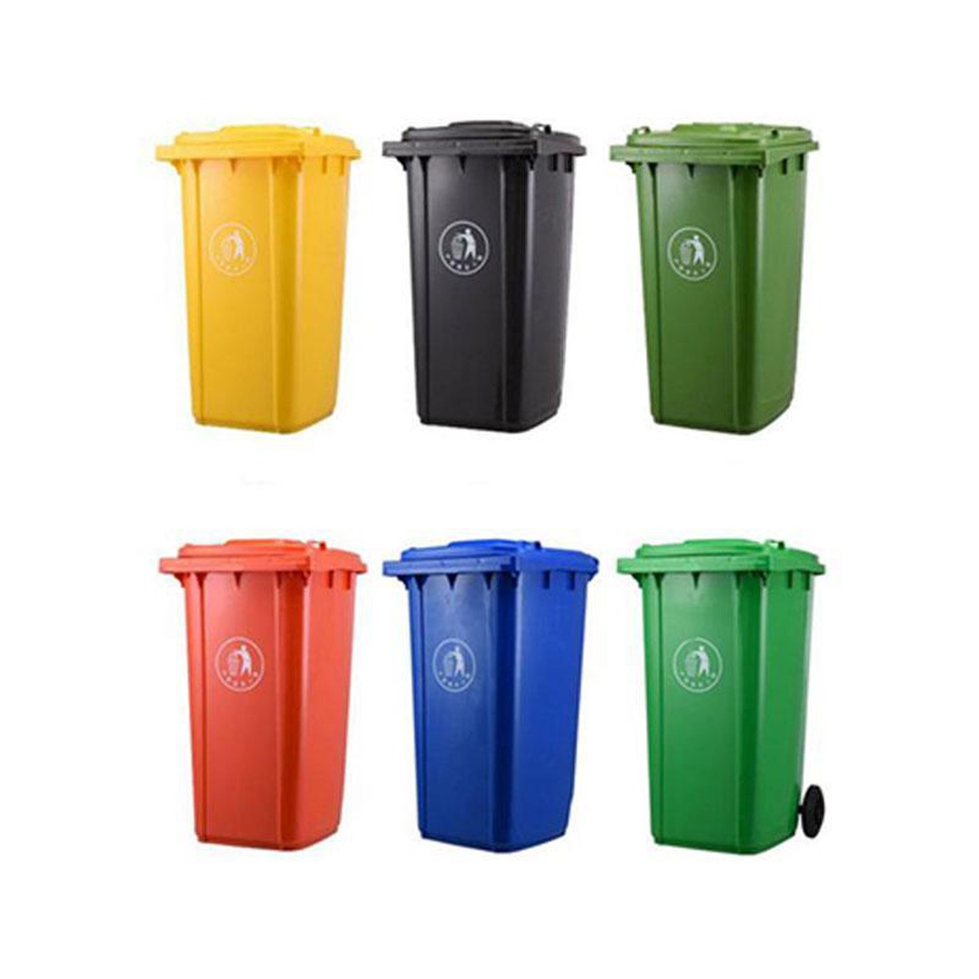240L Refuse Wheelie Bin On Wheels Colour