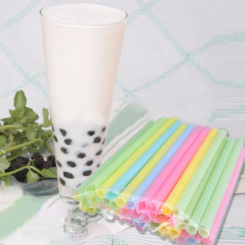 Bubble Tea Boba Straws Plastic 12mmx21cm 100pack