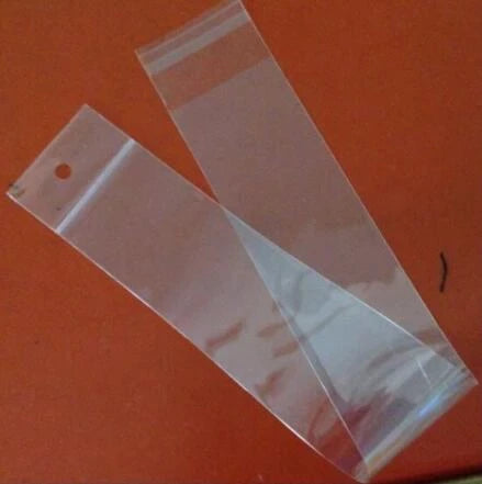 Polyprop Cellophane Selfseal Long Bags 6x55+4cm 30mic with Punch Hole 100pack