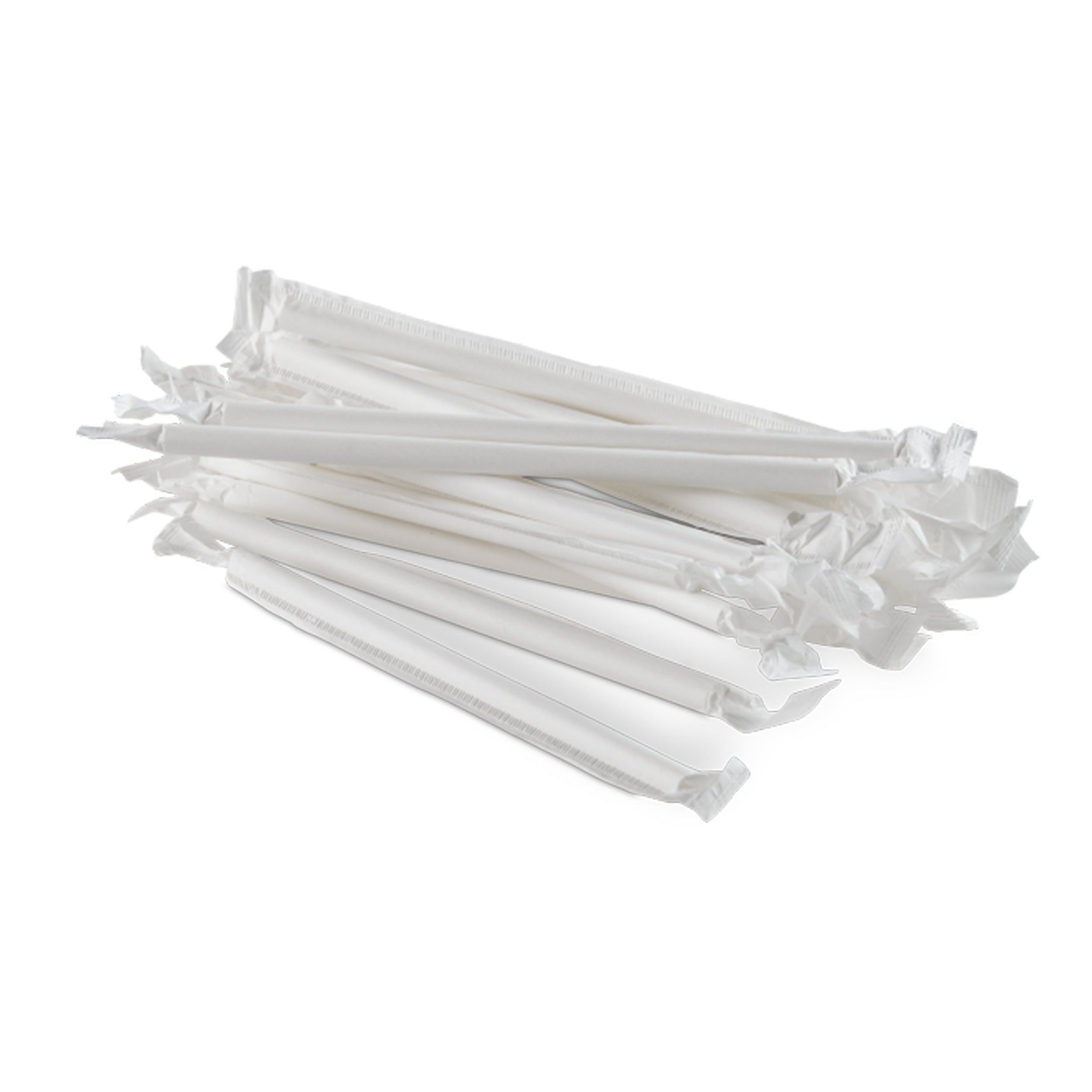 Disposable Plastic Straws 5mm Wrapped 1500pack