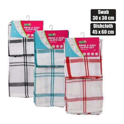 Disa Honeycomb Kitchen Dish Cloth with Swab 2pack Set