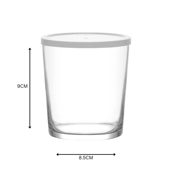 Lav Glass Jar With White Lid 345ml SGN1365