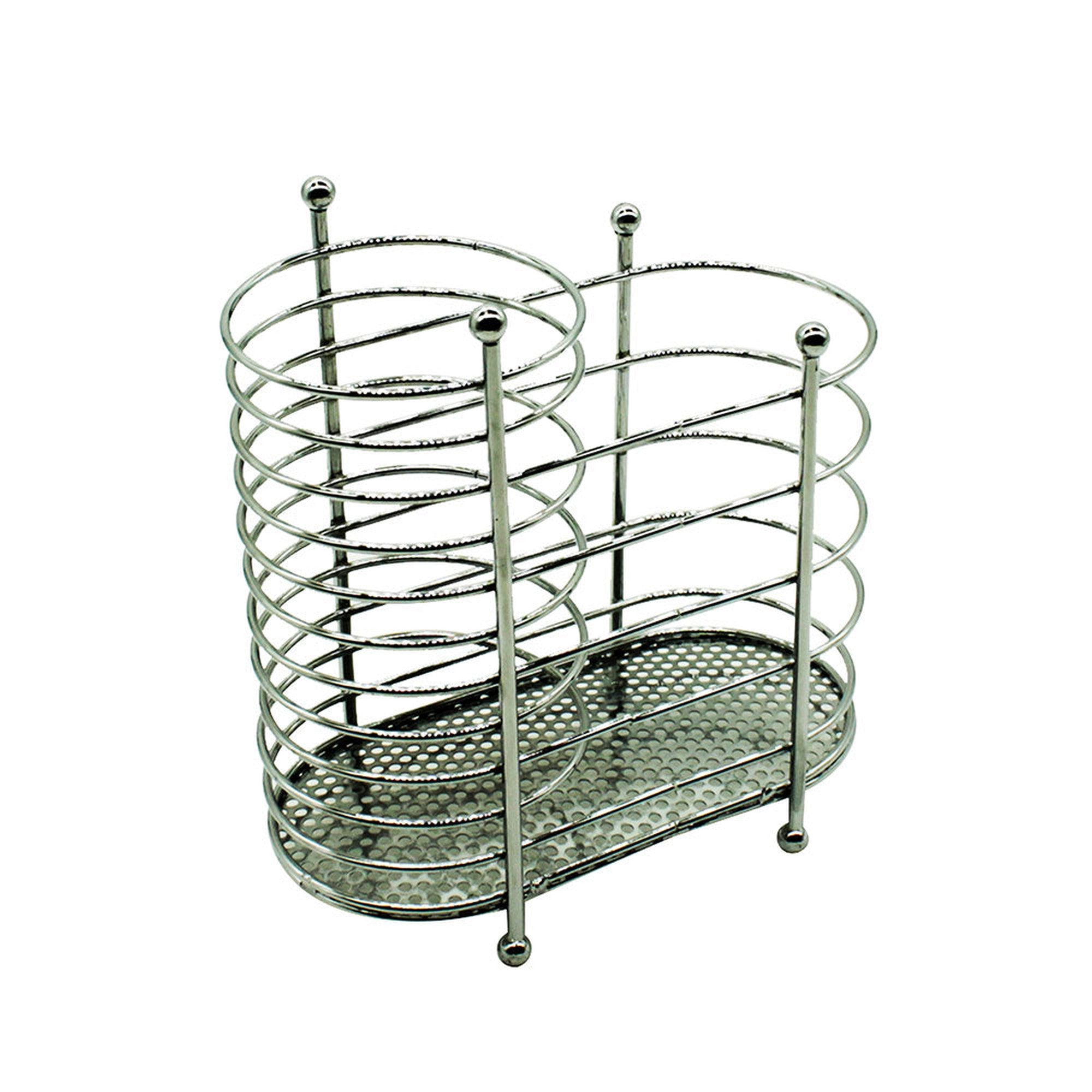 Chrome Cutlery Holder 17cm with legs SGN1477