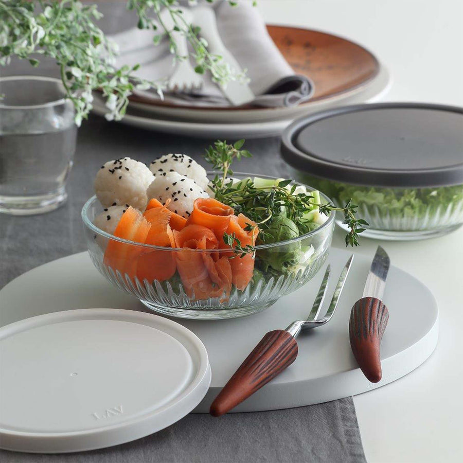LAV Glass Bowl 880ml with Grey Lid 880ml SGN950