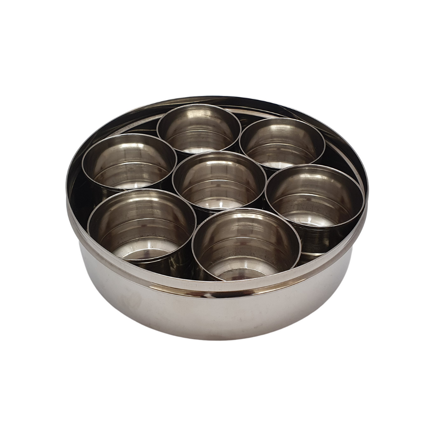 Masala Dabba with Clear Lid Stainless Steel 23cm SGN151