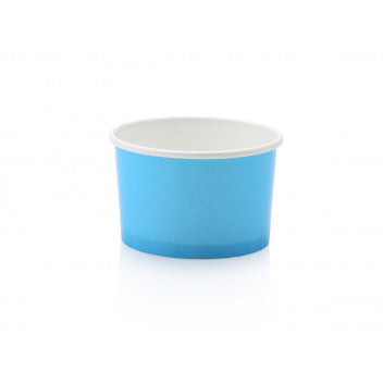 Ice Cream Paper Cups 120ml Pastel Blue Vintage Tubs 10pack