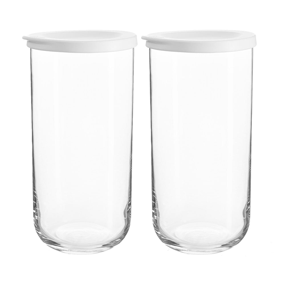 LAV Glass Canister Jar 1L with White Lid SGN943