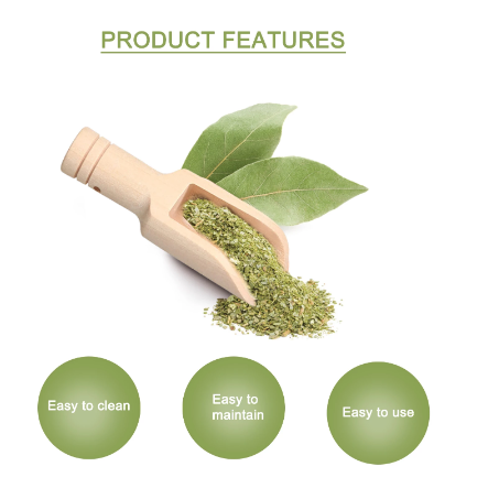 Wooden Mini Scoop Spoon Bath Salt 9x1cm 5pack