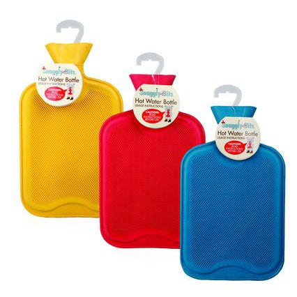Hot Water Bottle Rubber Ribbed Assorted