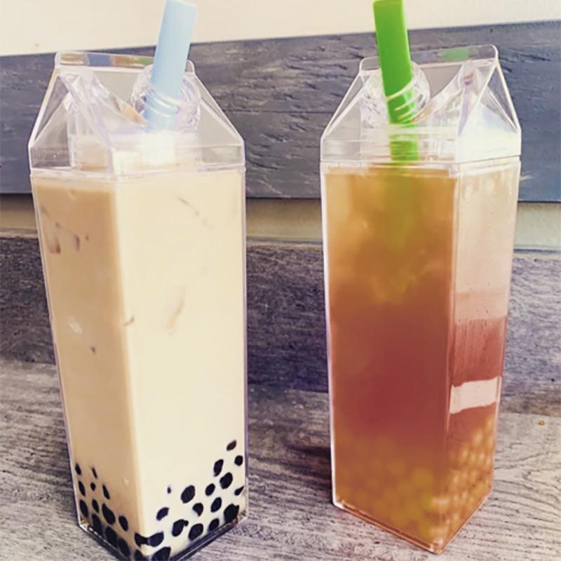 Milk Carton Bottle 500ml Acrylic Plastic