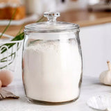 Aqua Canister Glass Belly Glass Lid 940ml 0.5kg 27587