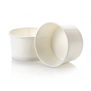 Ice Cream Paper Cups 150ml Vintage Tubs White 10pack