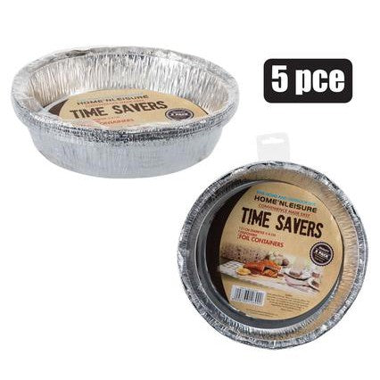 Time Savers Baking Pan Foil Aluminium 21x4cm Round 5pack