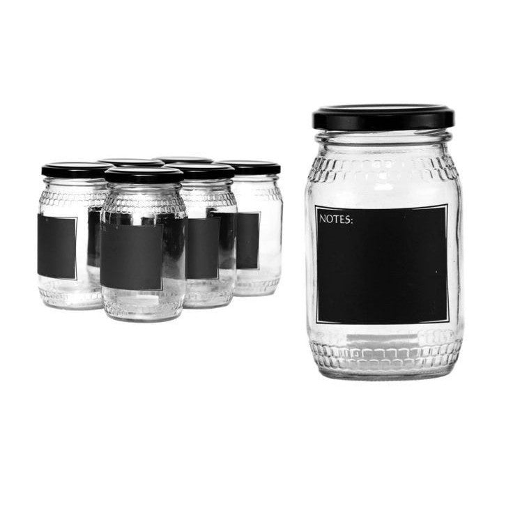 Consol 750ml Glass Jar with Black Notes 27280